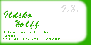 ildiko wolff business card